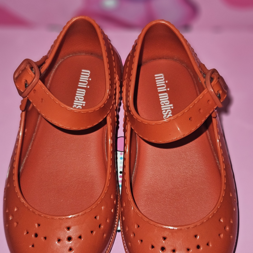Mini Melissa Vibrant Red Dress Shoes - Picture 5 of 8